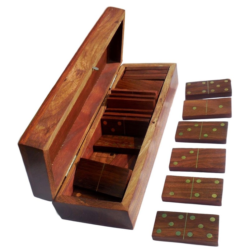 TOSQP27 Gift Domino Set Family Board Game 28 Piece Dominoes