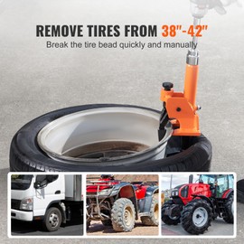Happybuy Hand-Operated Bead Breaker, Suits 38"-42" Tires, Comes with Protective Rubber Pad for Alloy Hubs, Simple Tire Changing Tool for ATVs, UTVs, Tractors, Trucks, Cars and Heavy Tires