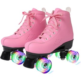 Kelodo Purple Roller Skates for Women en Pu Leather Double Row roller  Size 38