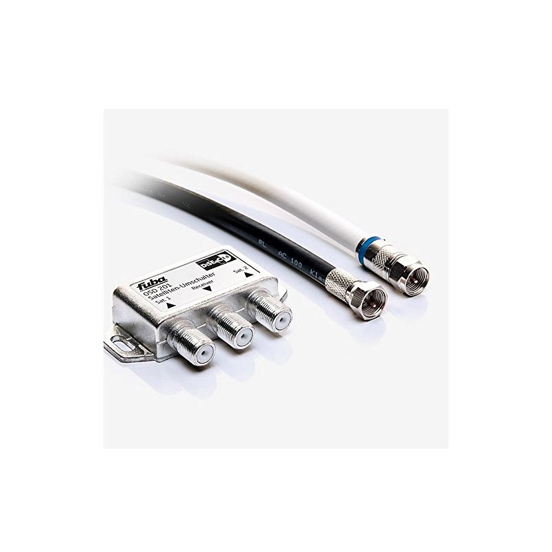 Fuba OSD 212 DiSEqC-Relais 2-in-1 mit LNB-Verbindungskabeln, passend für das