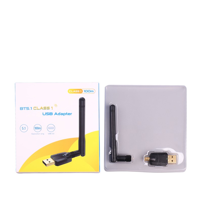 USB Bluetooth 5.1 Adapter for PC Long Range 100M Class