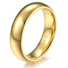 HUARJO 4mm 6mm 8mm 18K Gold Tungsten Carbide Rings for