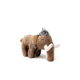 Steel Dog Ruffian Woolly Mammoth, Large Plush Dinosaur Dog Toy, Tough & Chew Resistant, with Tennis Ball & Crinkle Body, for Small, Medium, and Large Breed