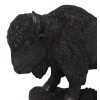 Large Southwestern Native American Bison Buffalo On Rock Rustic Statue