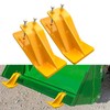 FUYEAR Tractor Bucket Protector,Ski Edge Protector,2pcs Yellow Heavy Duty Steel