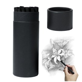 Gabrella 25 Pcs Willow Charcoal Sticks, 5.4 Inch in Length, 4-7mm Dia, Artist Vine Sketch Charcoal Pencils for Sketching Drawing Art Sketch Artists Supplies