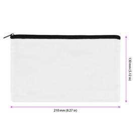MUKLEI 60 PCS 8.2 x 5.1 Inch Sublimation Blank Canvas Makeup Bags Bulk, Travel Cosmetic Blank DIY Bags with Zipper for Organizing