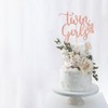 Decoración para tartas de bebé con purpurina en oro rosa,