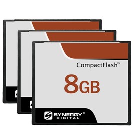 Synergy Digital 8GB Compact Flash Memory Cards, Compatible with Nikon Coolpix SQ Digital Camera - 30MB/s - Pack of 3