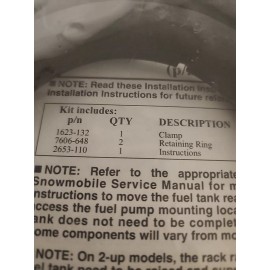 Arctic Cat Snowmobile Fuel Tank Neck Update Kit 0637-496 Oem Nos