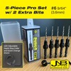 JNB Pro Countersink Drill Bit Set – 5pc Self-Centering Woodworking
