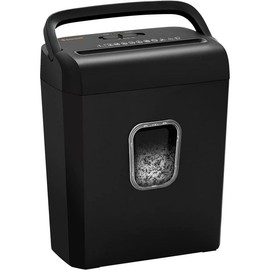Bonsaii Paper Shredder for Home Use,6-Sheet Crosscut Paper and Credit Card Shredder for Home Office with Handle for Document,Mail,Staple,Clip-3.4 Gal Wastebasket(C237-B):_6-Sheet Cross cut (Upgrade)