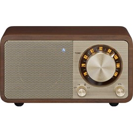SANGEAN WR-301 FM Radio Bluetooth Speaker, Walnut