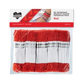 Choose Friendship, My Friendship Bracelet Maker - Paquete de expansión rojo, 100 hilos precortados (hilo de bordar)