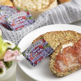 Assorted Jelly & Jam Cups – Single-Serve Apple, Grape, Strawberry & Mixed Fruit – Individual Breakfast Spreads for Restaurants, Cafeterias, Travel & Home Use -4 FLAVOR- 50-Pack