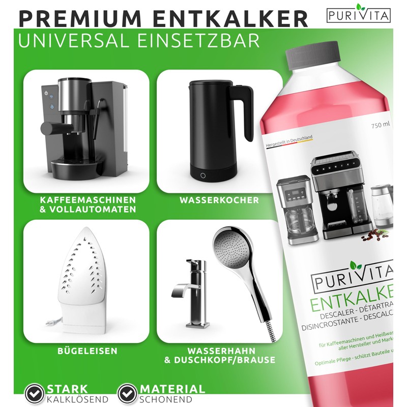 Purivita - Universal Descaler 750 ml for Fully Automatic Coffee