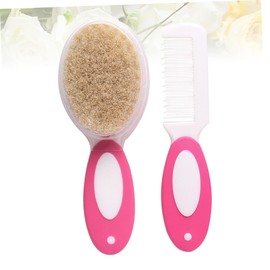 Vaguelly 2pcs Hairbrush and Boy Girl Comb Gentle Scalp for Newborns Ergonomic Bristles for Delicate Hair Care for Boys and Girls
