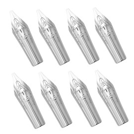 Operitacx Calligraphy Pen Sets 8pcs Metal Pen Nibs for Fountain Pen Replacement Nibs Nibs for Pens Students Stationery Pen Nibs