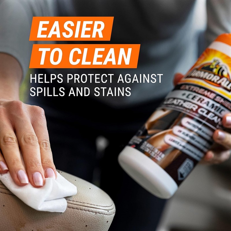 Armor All Ceramic Car Leather Cleaning Wipes, Use on Heated