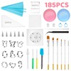 Easter Cookie Decorating Kit(ALL-IN-ONE),185Pcs with 9pcs Easter cookie cutters,Mixing Tools,Piping