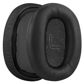 Geekria QuickFit Protein Leather Replacement Ear Pads for Edifier W820BT, W828NB Headphones Earpads, Headset Ear Cushion Repair Parts (Black)