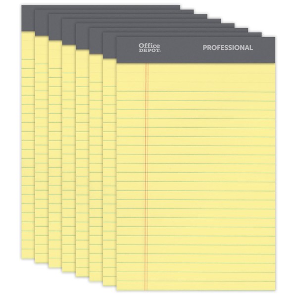 Office Depot Brand Professional Perforated Pads, 5" x 8", Narrow