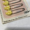 de Ronde Vintage de Ronde Hand Painted Ducky Pins 4-yellow