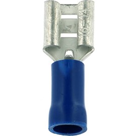 Restagraf 6609 Kabelschuhe, Silber/Blau, 6,35 mm x 0,8 mm