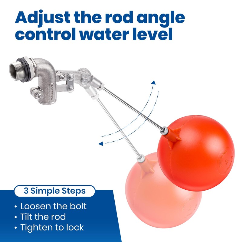1/2 Inch Stainless Steel Float Valve – Heavy Duty 304