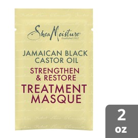 SheaMoisture Jamaican Black Castor Oil Strengthen & Restore Treatment Masque for Overly Processed, Chemically Treated or Heat Styled Hair 2 oz