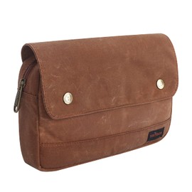 TOURBON Wax Canvas Bike Panniers Bicycle Tool Pouch Handlebar Bag