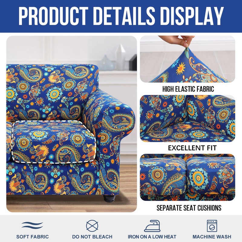 hyha - Fundas de sofá, fundas de silla/sofá, estampado floral,