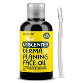 Dermaplaning Kit, Oil with Tool - Natural & Lightweight Shave Oil for Women, Face Shaving Oil for Women, Use with a Dermaplaning Tool, Razor, Shaver or Microblade for Close Shave 2 oz by Ouiloe