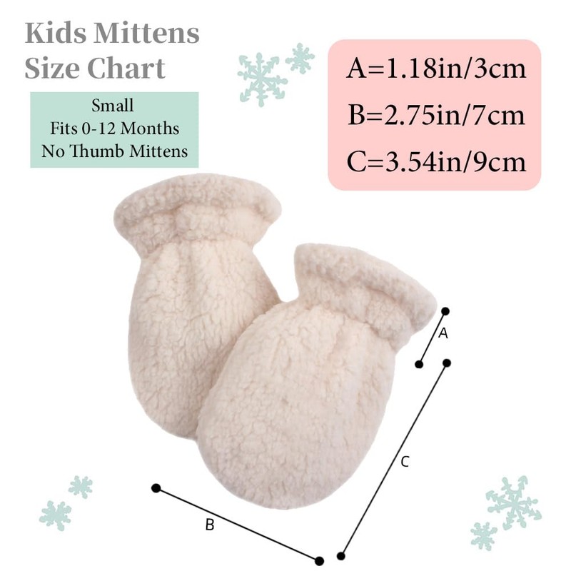 Zsedrut Pairs Kids Winter Glove Fleece Lined Baby Girl Mittens