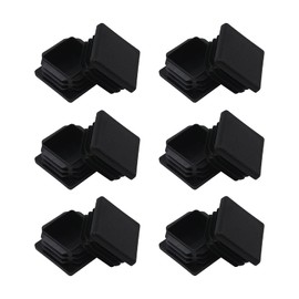WZB 1 12 1.5 inch Square Tube End Cap Plastic Plugs 12 Pack, 1 12 inch 1.5 inch Square Tubing Plug 1.5 x 1.5 Tube End Caps Fence Post Pipe Cap Cover Tubing Insert Chair Glide Finishing Plugs, Black