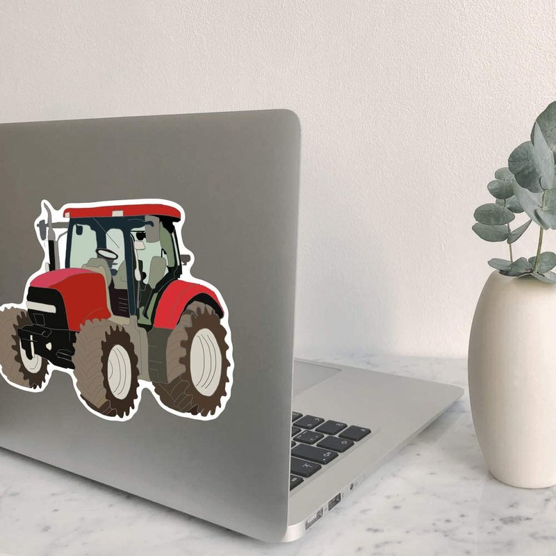 Large 210mm 'Red Tractor' Permanent Sticker Decal for Cars/Windows/Bins/Walls etc