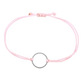 Selfmade Jewelry Women's Circle Silver Adjustable Macrame Bracelet Size Adjustable Includes Gift Packaging, Metal Metal macrame ribbon