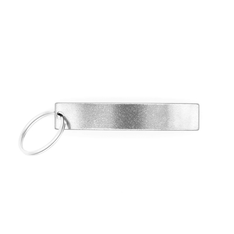 NAMENBAR Keyring Bottle Opener with Engraving, silver