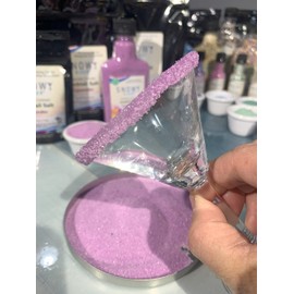 Snowy River Lavender Cocktail Salt - Naturally Colored Margarita Salt, Margarita Rimmer, Beverage Rimmer, Decorative Cocktail Rimming (3oz Gift Bottle)
