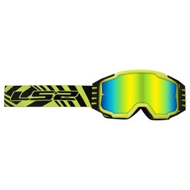 LS2 Helmets Charger Pro Motorcycle OTG Goggle (Hi-Viz Yellow with Yellow Iridium Lens)
