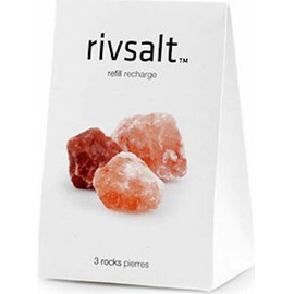 rivsalt™ Rivsalt 100% Pink Himalayan Sea Salt REFILL Set of 3 Rocks RS02