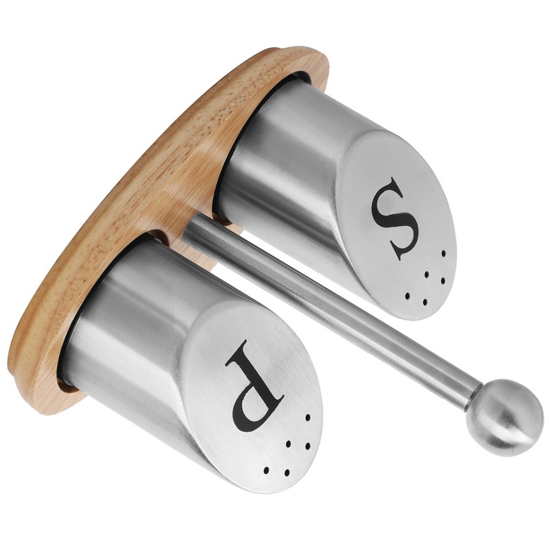 Stainless Steel Condiment Container Pot Seasoning Box Set Spice Pepper