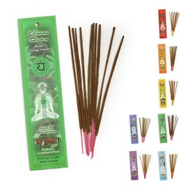 Prabhuji's Gifts Heart Chakra Anahata - Hand-Rolled Spiritual Incense Sticks - Aromatic Sticks - Stick Incense for Meditation - Love and Sensitivity - 3 Packs of 10 Sticks