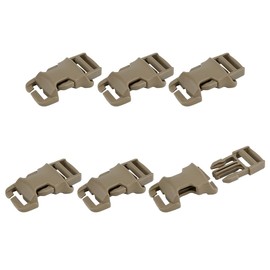 SUPERFINDINGS 6Pcs Plastic Side Release Buckles Khaki Replacement Buckle for Strap Quick Side Release Buckle Clips for Backpack Luggage 71.5x37.5x17.4mm, Hole: 4x25.5mm