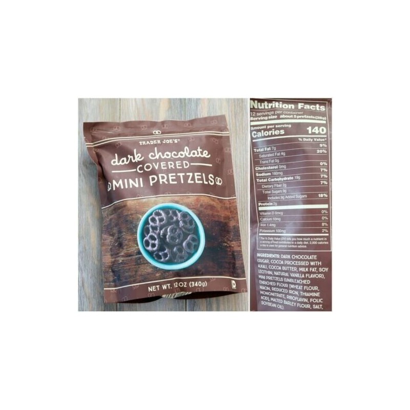 Trader Joe's Dark Chocolate Covered Mini Pretzels 12 oz