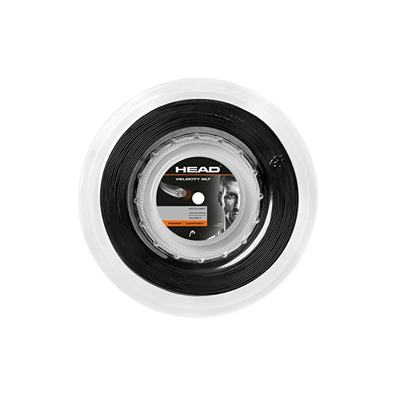 HEAD Unisex's Velocity MLT Reel Racquet String-Multi-Colour/Black, Size 17