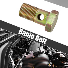 A ABSOPRO 1 Piece M18 x 1.5 Banjo Bolt Brake Line Attachment Adapter Iron Bronze Tone
