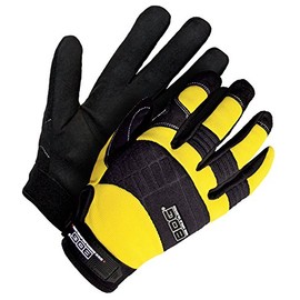 Bob Dale Gloves 20110603YS Mechanics Glove Synthetic Leather Yellow/Black,