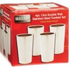 Maxam Kitchen Utensil 4 Piece Double Wall Stainless Steel Tumbler