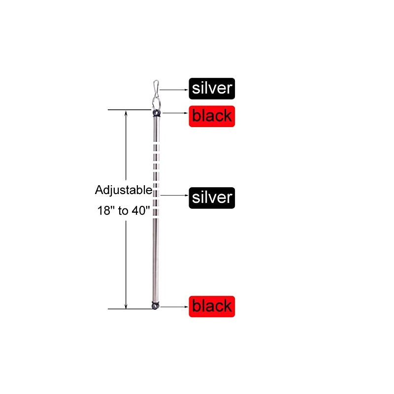YYST 40-inch Adjustable Drapery Pull Drapery Curtain Wand Drapery Curtain